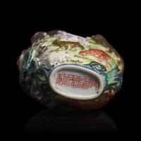 Three Chinese Porcelain Snuff Bottles, Late 19th-Early 20th Century