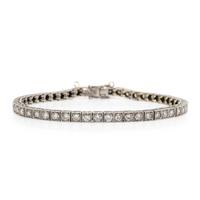 Platinum and Diamond Line Bracelet