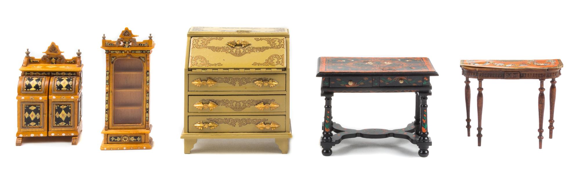 Five Furniture Articles Height of tallest 3 1/2 inches.