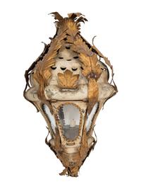 A Pair of Italian Tole Peinte Gondola Lanterns