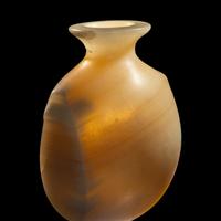 An Egyptian Alabaster Pilgrim Flask