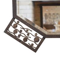 A Fer Forge Mirror 36.5" W x .75" D x 26" H — France, Circa 1930