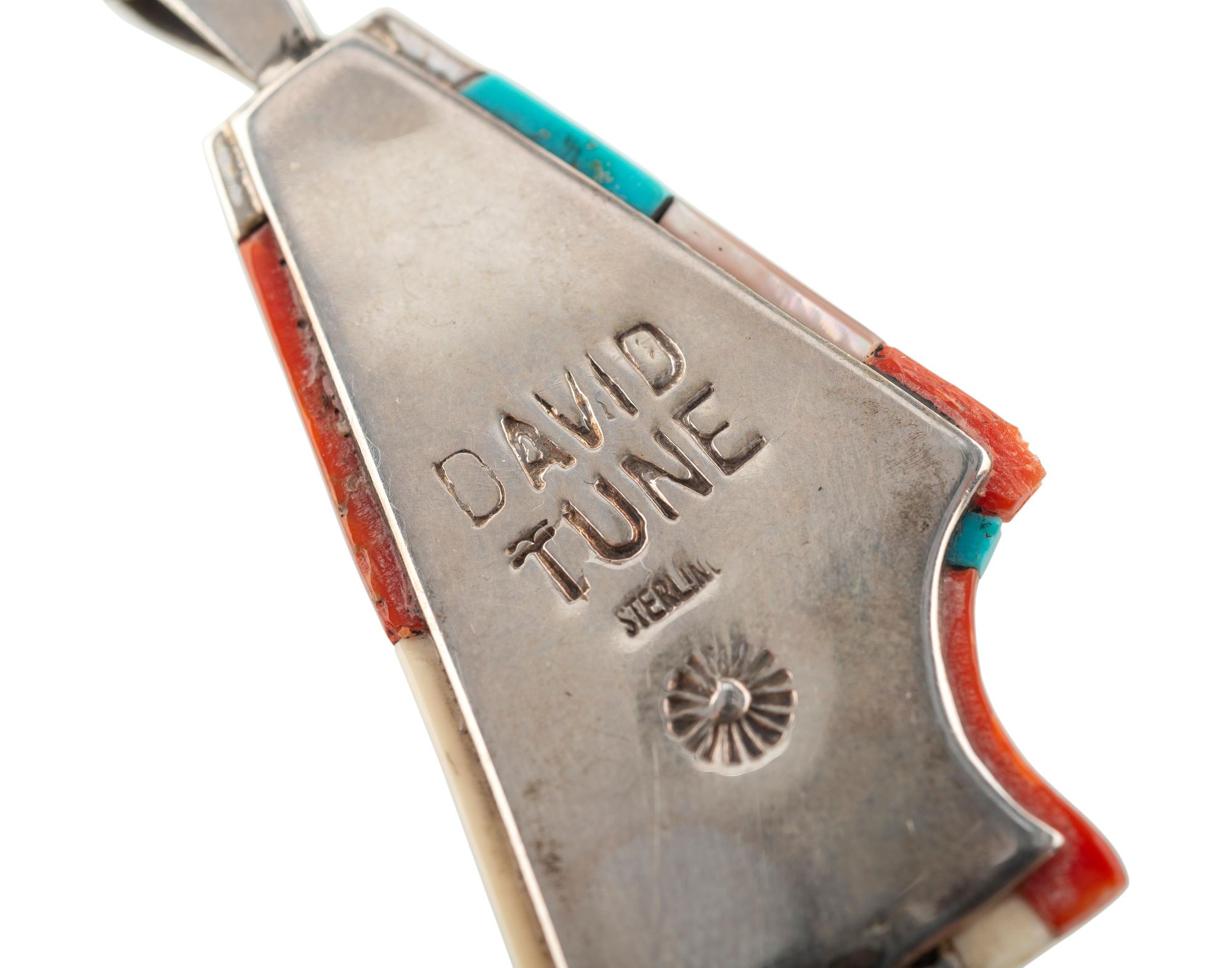 Sterling Silver and Mosaic Inlay Pendant