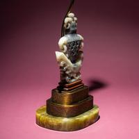 A Chinese Grey and White Jade 'Phoenix' Vase, Late Qing Dynasty — 清晚期 灰白玉雕鳳凰寶瓶