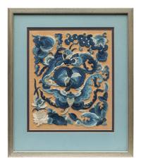 Eight Chinese Embroidered Silk Panels
