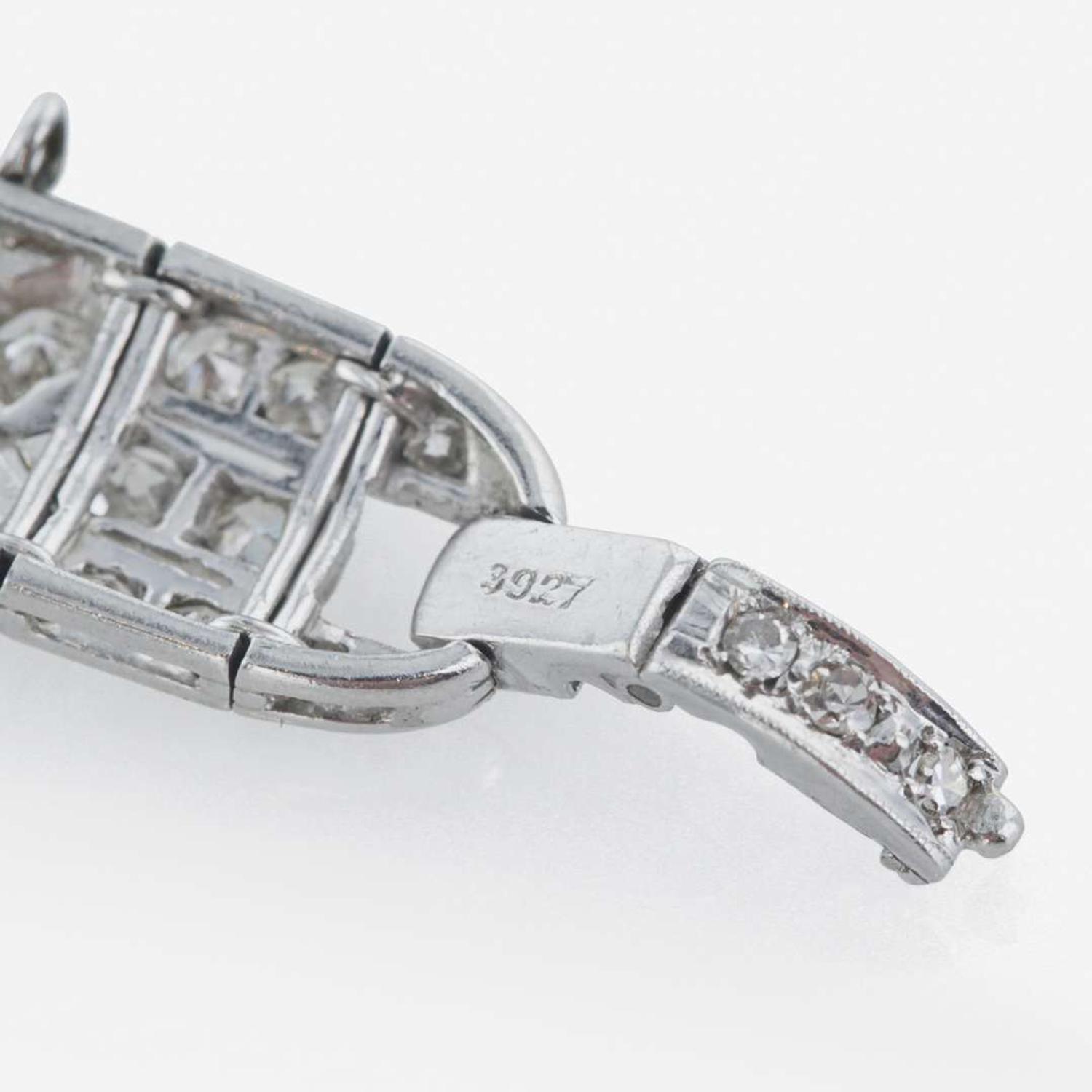 An Art Deco platinum and diamond bracelet
