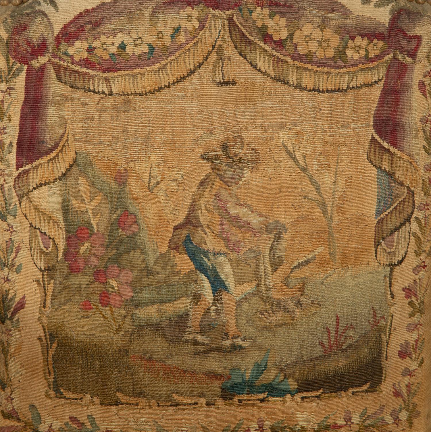 A Set of Four Louis XVI Style Giltwood Fauteuils with Tapestry Upholstery — 19TH CENTURY
