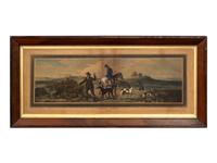 A Set of Sixteen English Hand-Colored Sporting Engravings