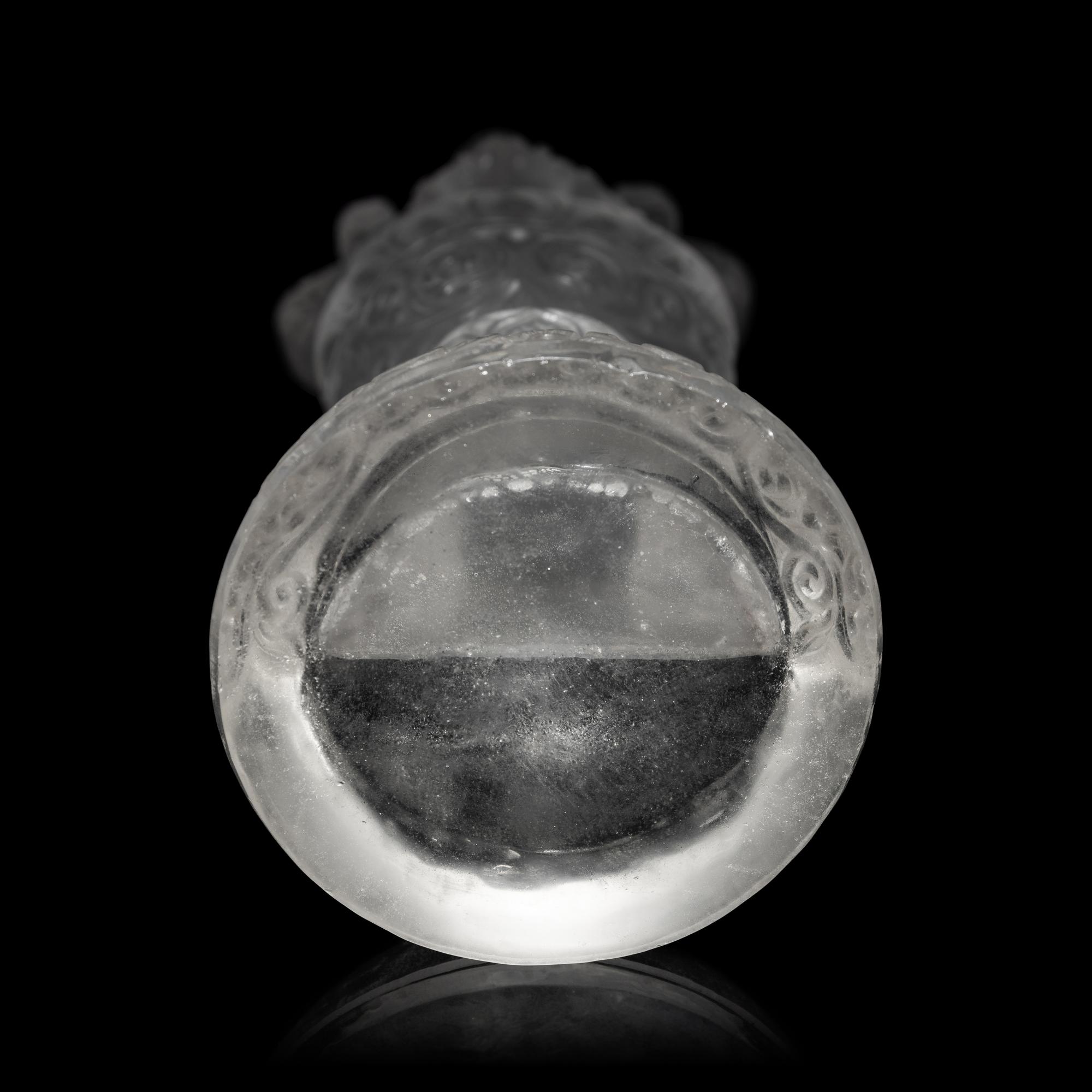 A Nepalese Rock Crystal Manjushri 尼泊爾水晶雕四臂文殊說法像