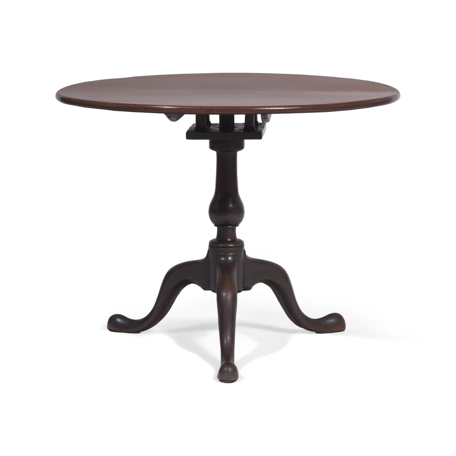 A Queen Anne Mahogany Tilt-Top Tea Table