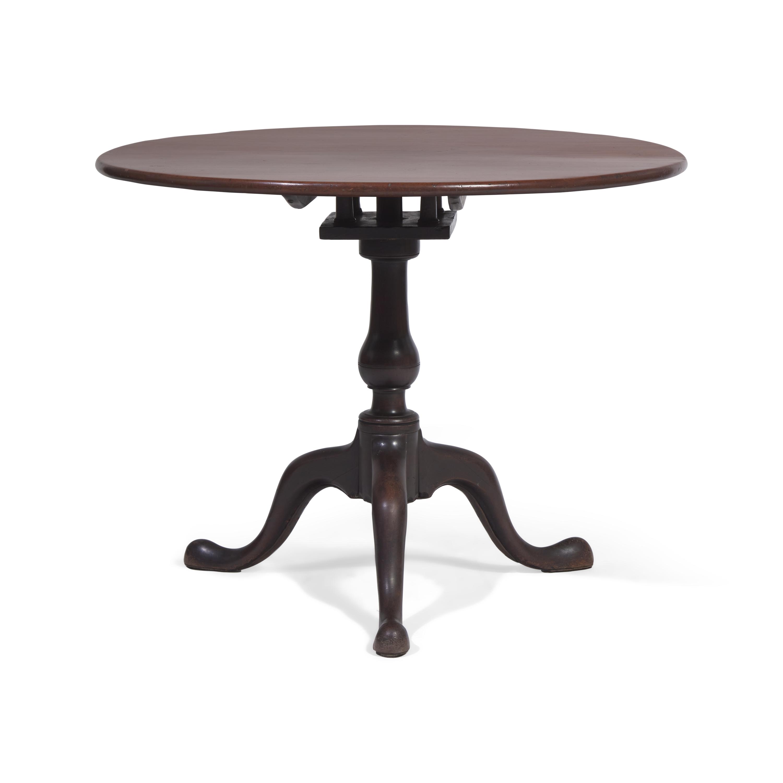 A Queen Anne Mahogany Tilt-Top Tea Table