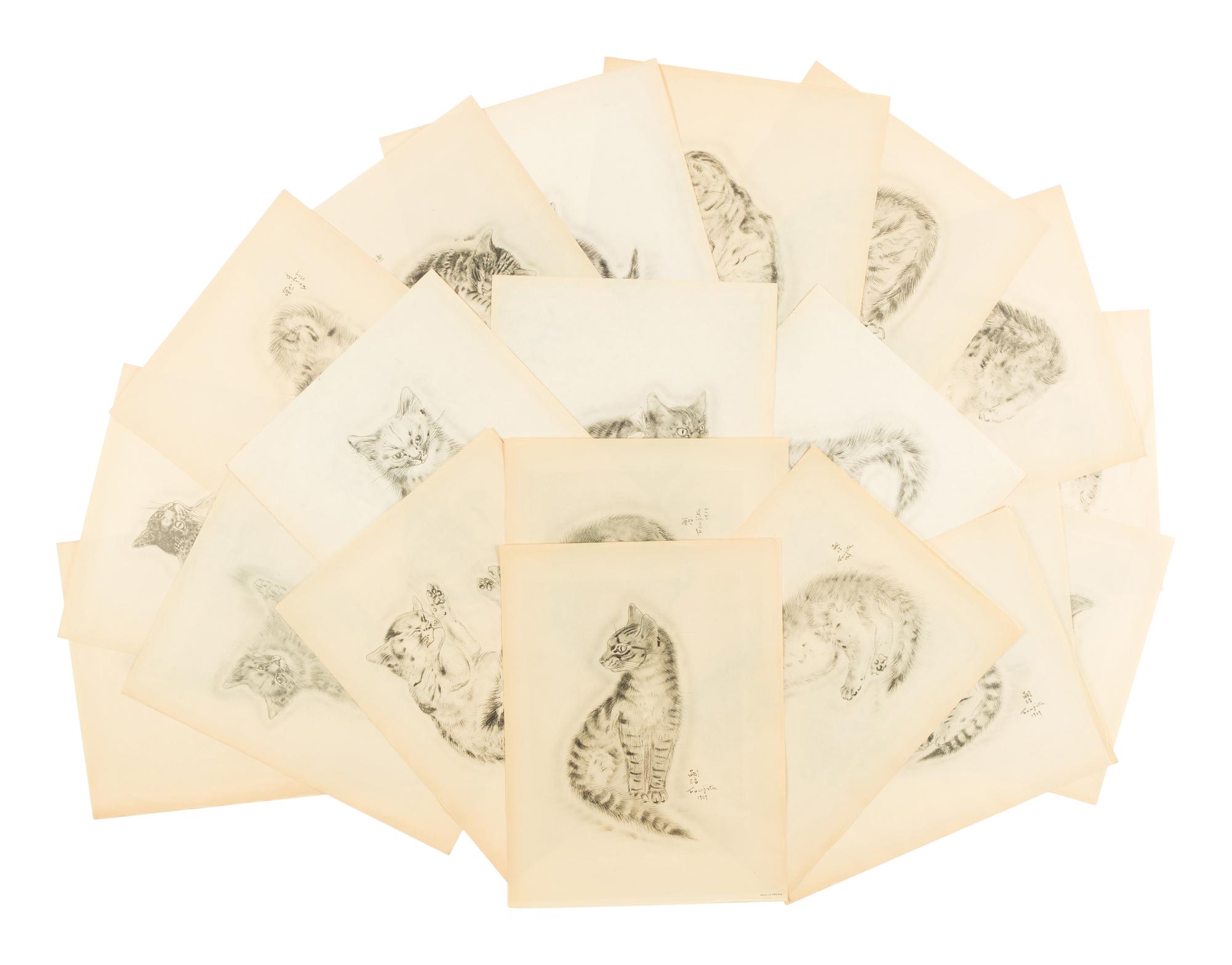 [ARTIST BOOK]. FOUJITA, Léonard Tsuguharu (1886-1968), artist. -- JOSEPH, Michael (1897-1958). A Book of Cats being Twenty Drawings by Foujita . New York: Covici Friede, 1930.