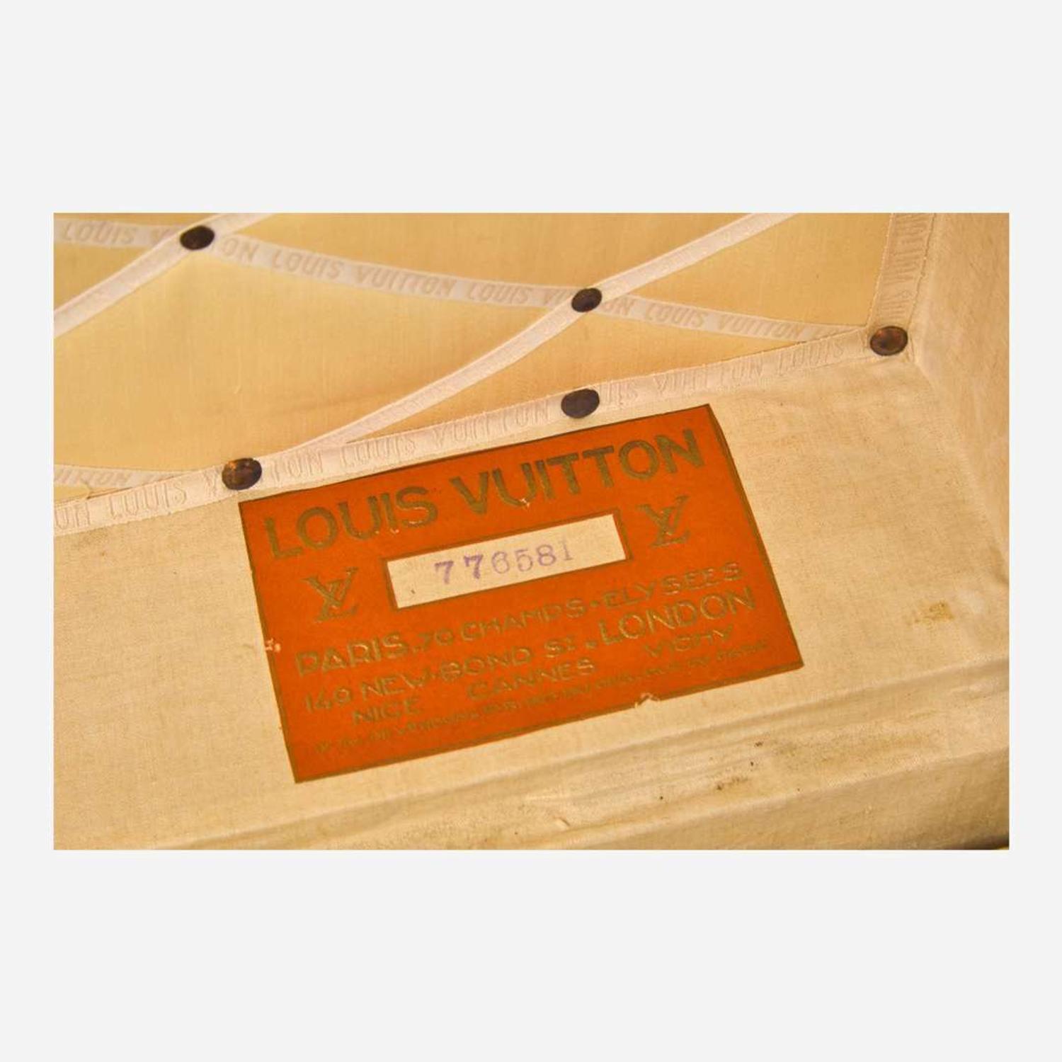 A Louis Vuitton Monogrammed Canvas Steamer Trunk Early 20th-century