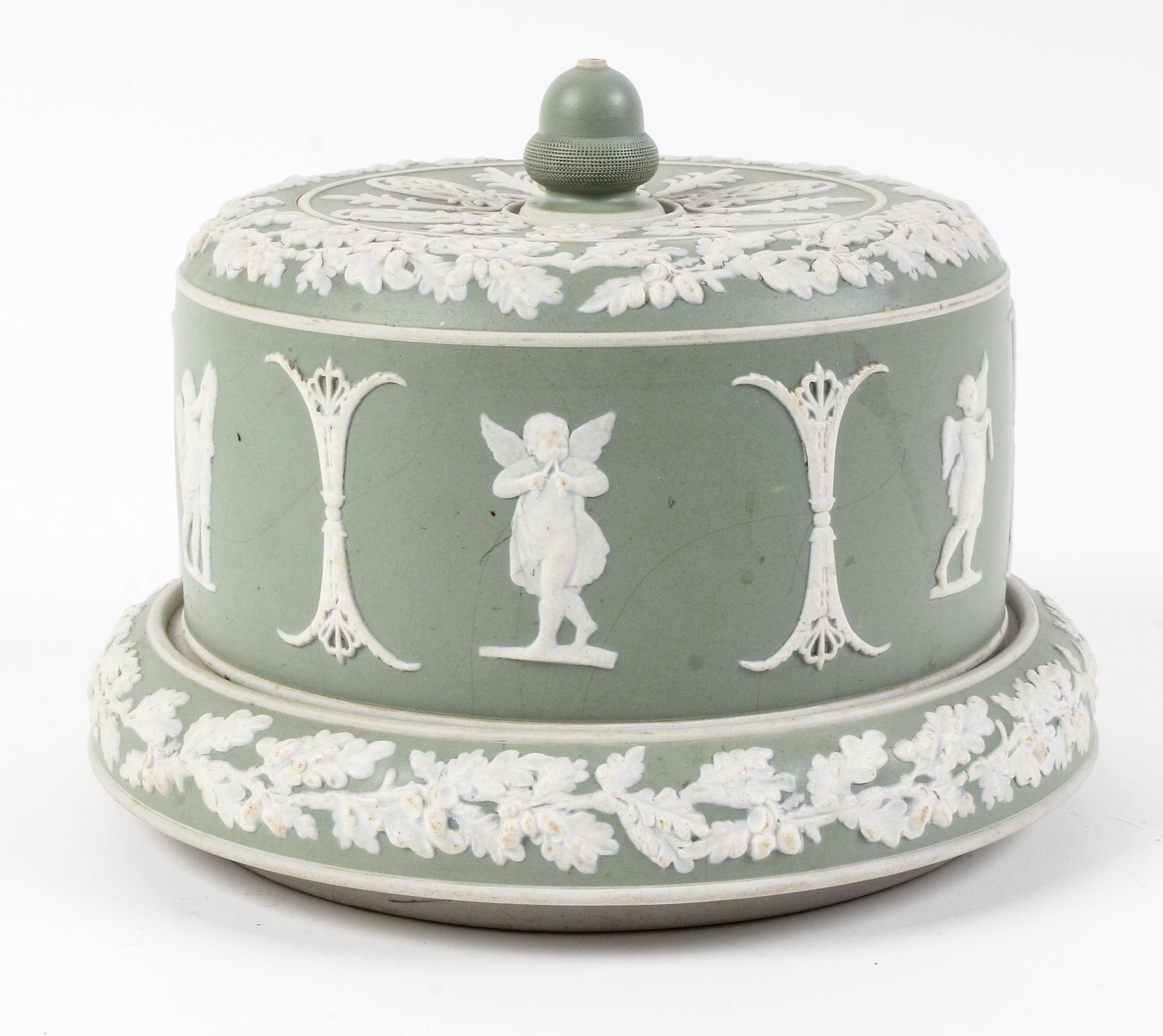 A Wedgwood Jasperware Cheese Dome Diameter 10 1/2 inches.