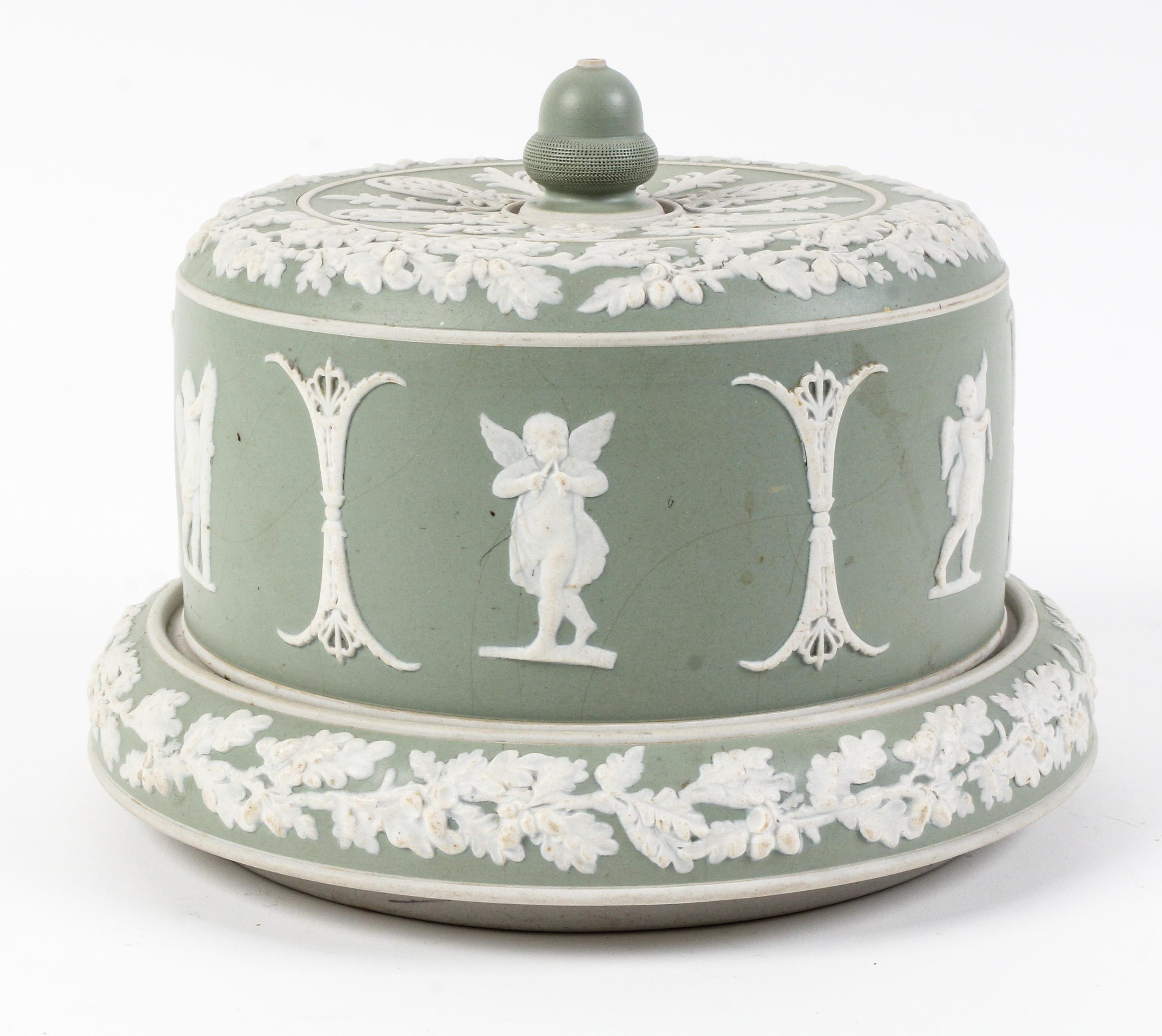 A Wedgwood Jasperware Cheese Dome Diameter 10 1/2 inches.