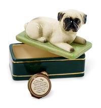 Six Porcelain Pug Figures