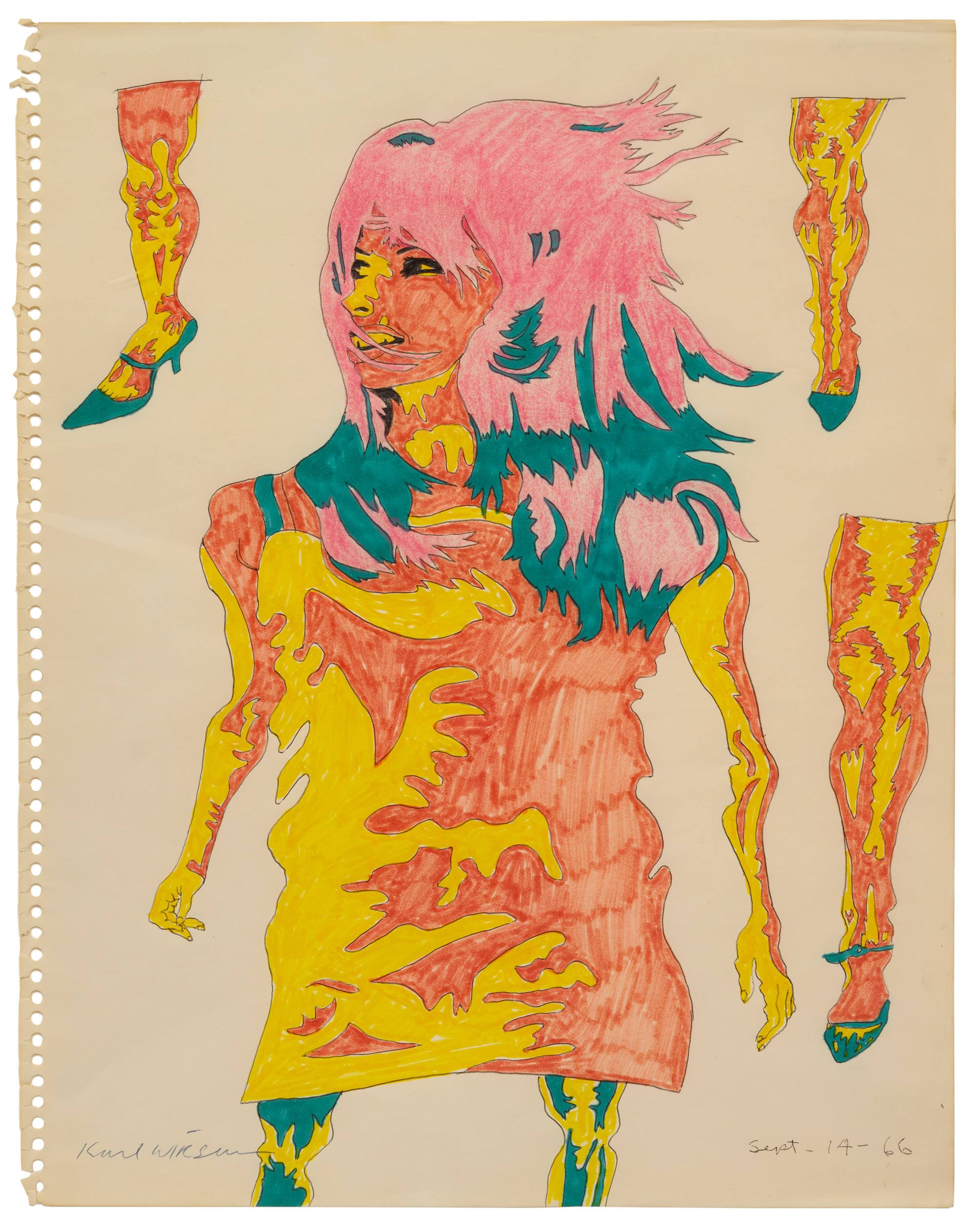 Untitled (Walking Woman with Leg Options)