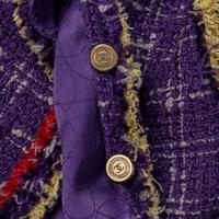Chanel, Purple Plaid Tweed Jacket
