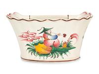 A Pair of French Faience Tulipieres