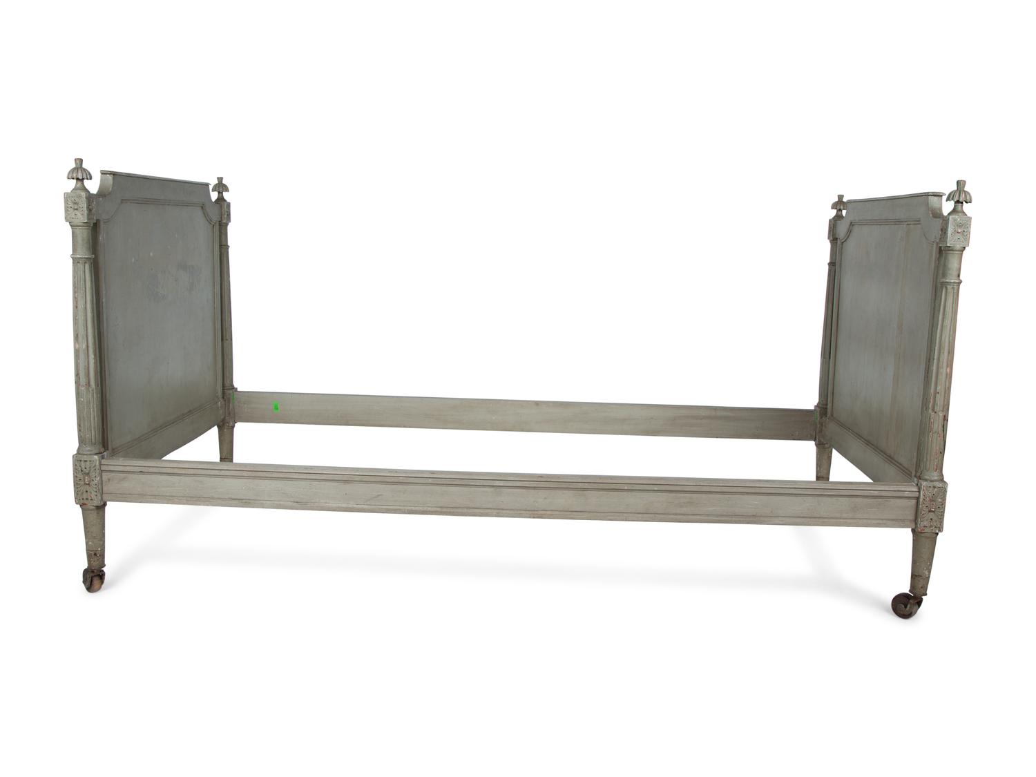 A Louis XVI Style Gray-Painted Daybed