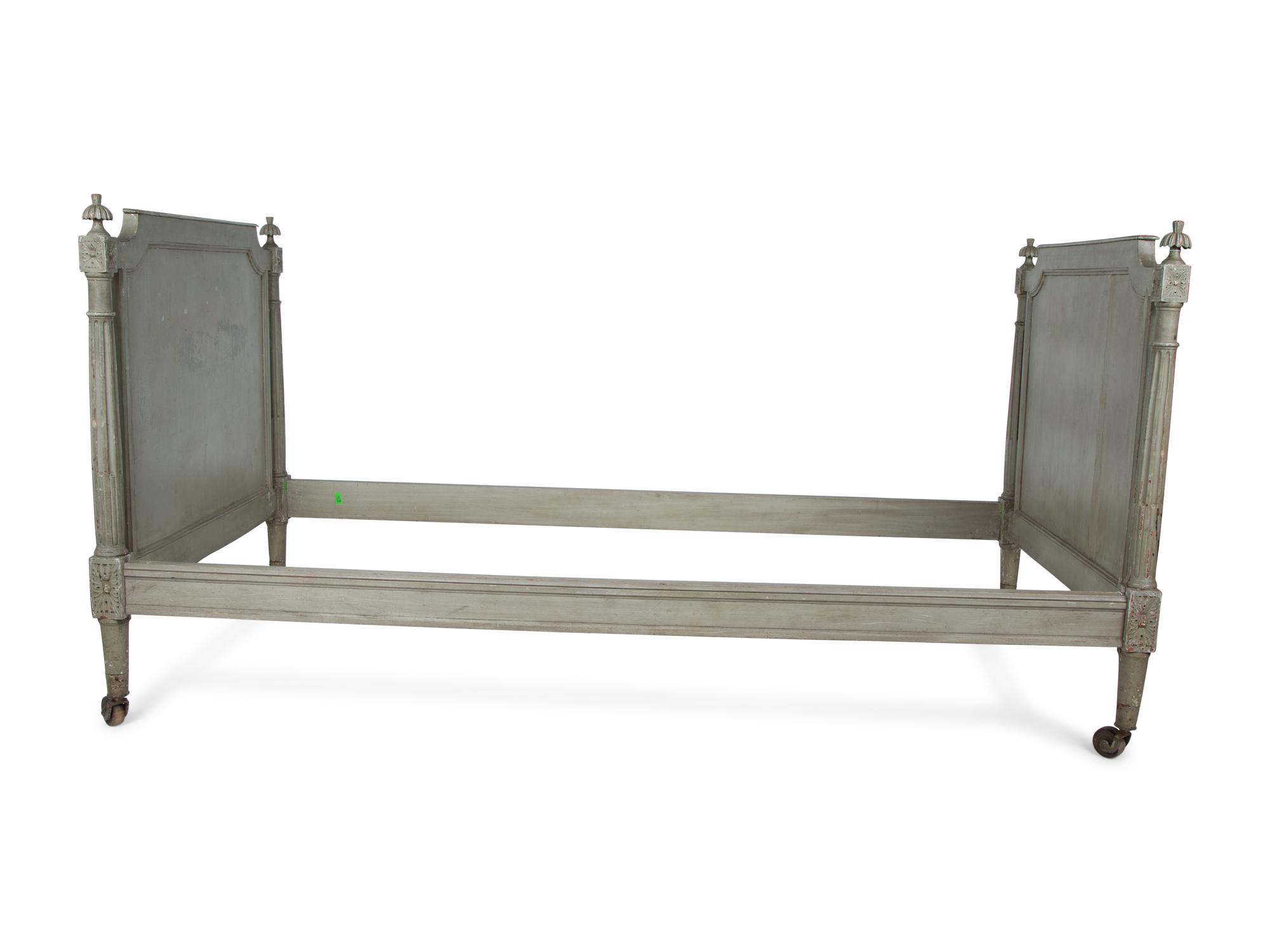 A Louis XVI Style Gray-Painted Daybed