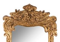 An Art Nouveau Gilt Composition Pier Mirror