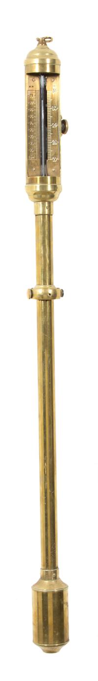 An English Brass Stick Barometer Height 30 inches. — 19TH CENTURY