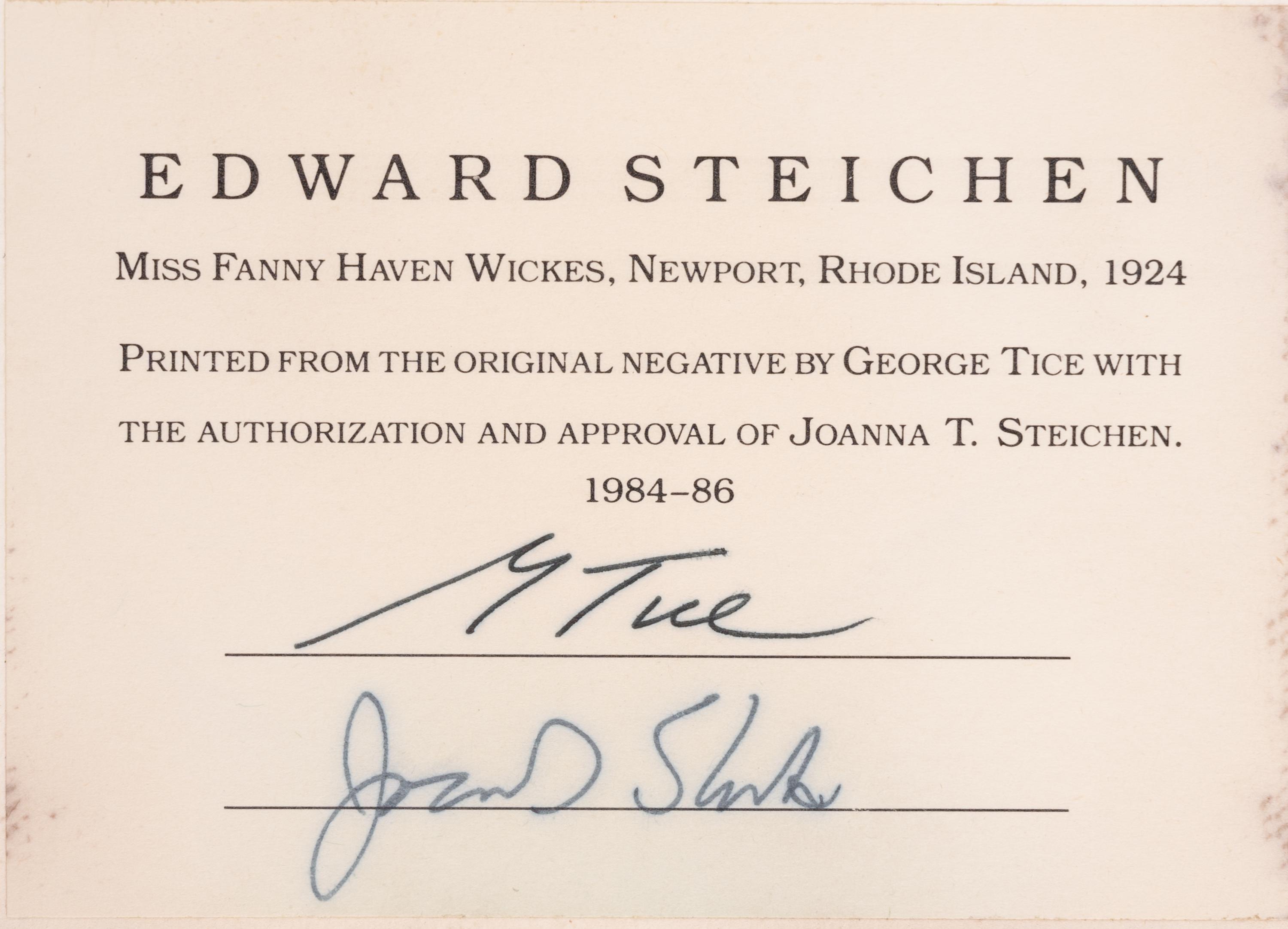 A group of seven photographs (from Harmonic Measure printed by George Tice with labels signed by George Tice and Joanna Steichen)
