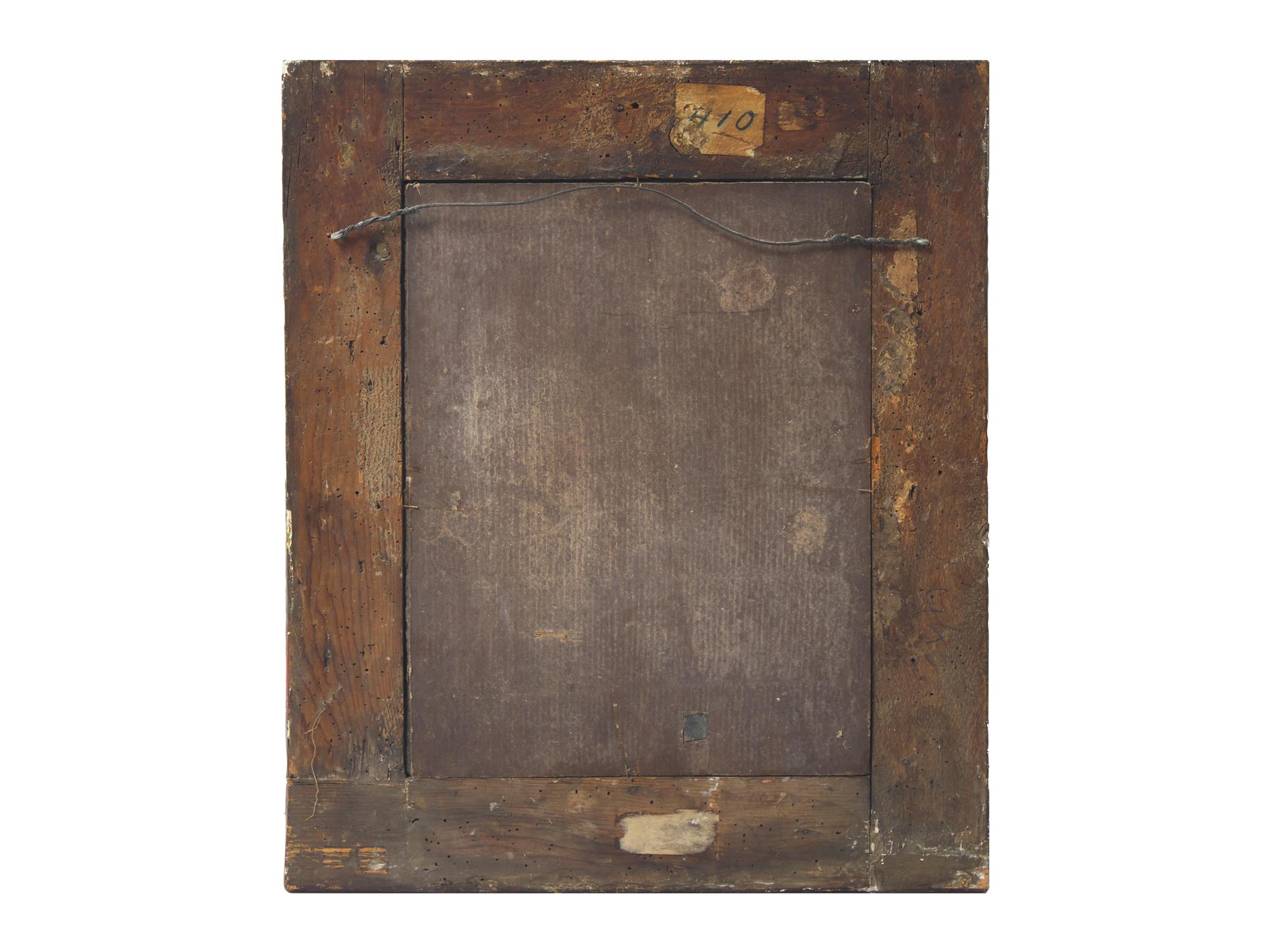A William & Mary Gesso, Painted and Parcel-Gilt Wood Mirror