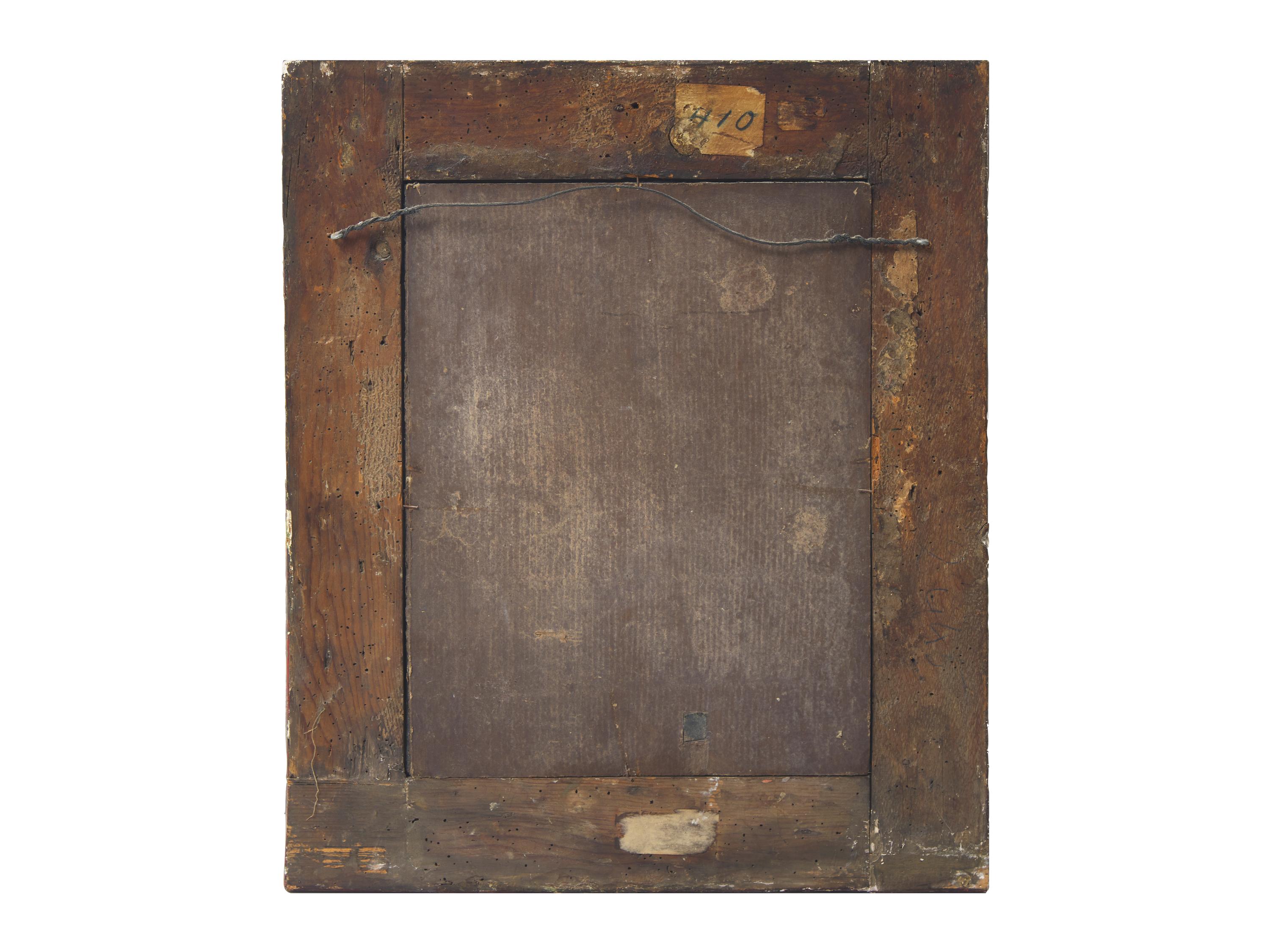 A William & Mary Gesso, Painted and Parcel-Gilt Wood Mirror