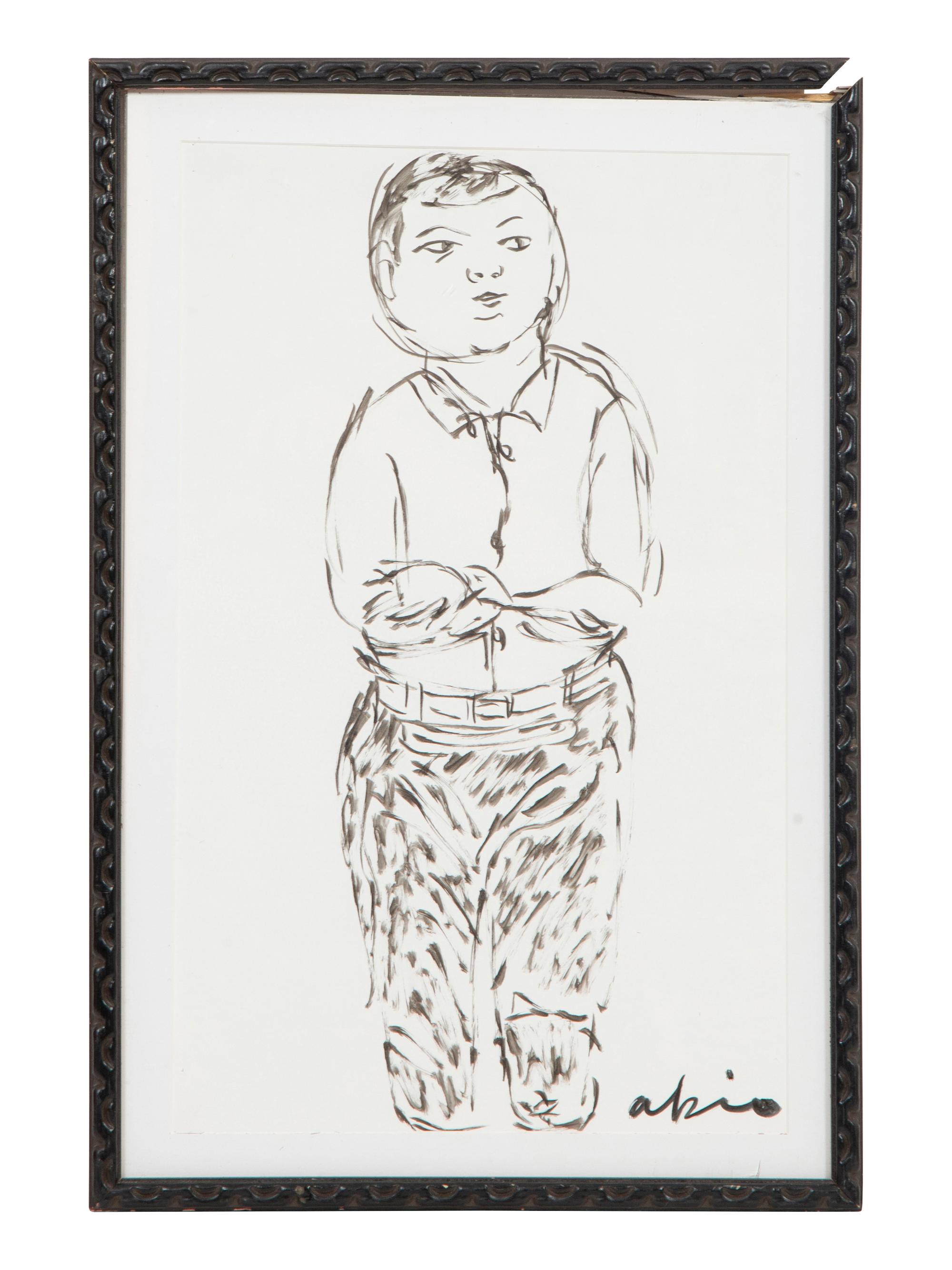 Young Boy (Study of children on verso)