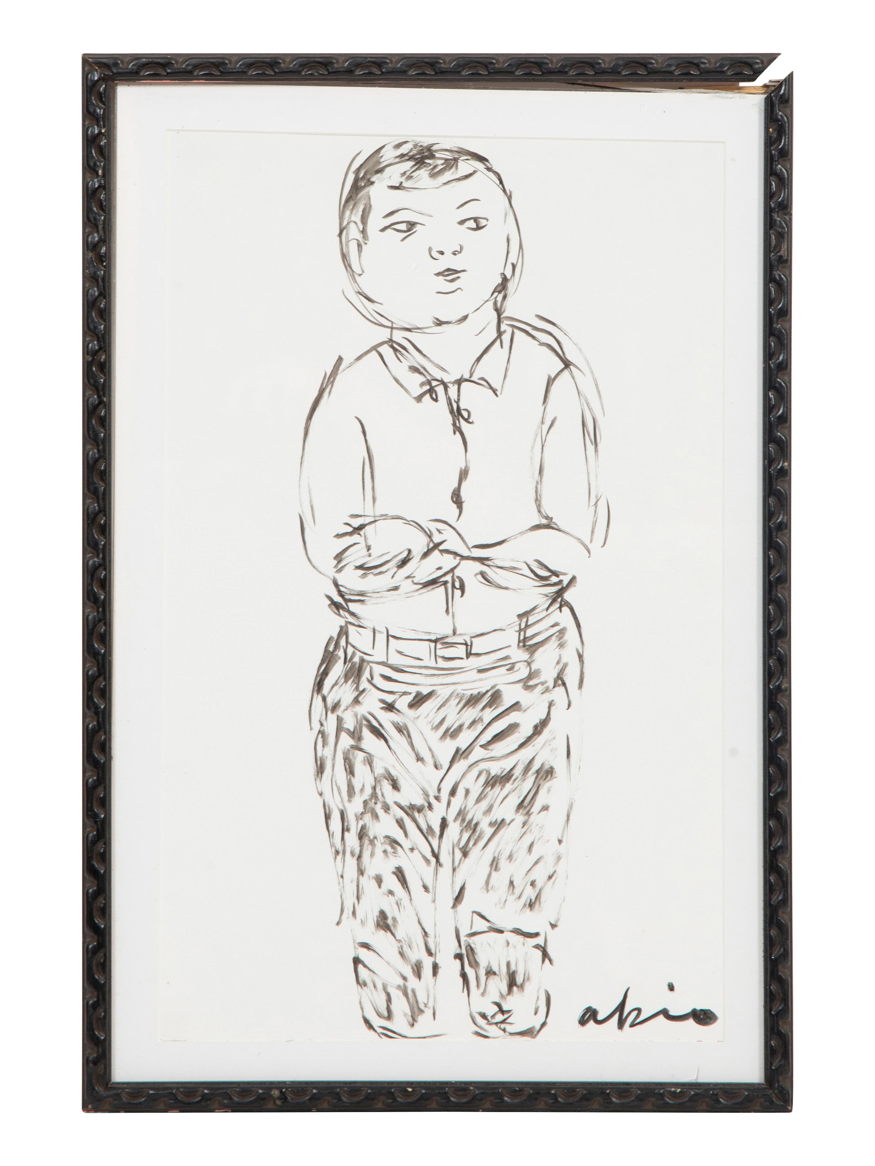 Young Boy (Study of children on verso)
