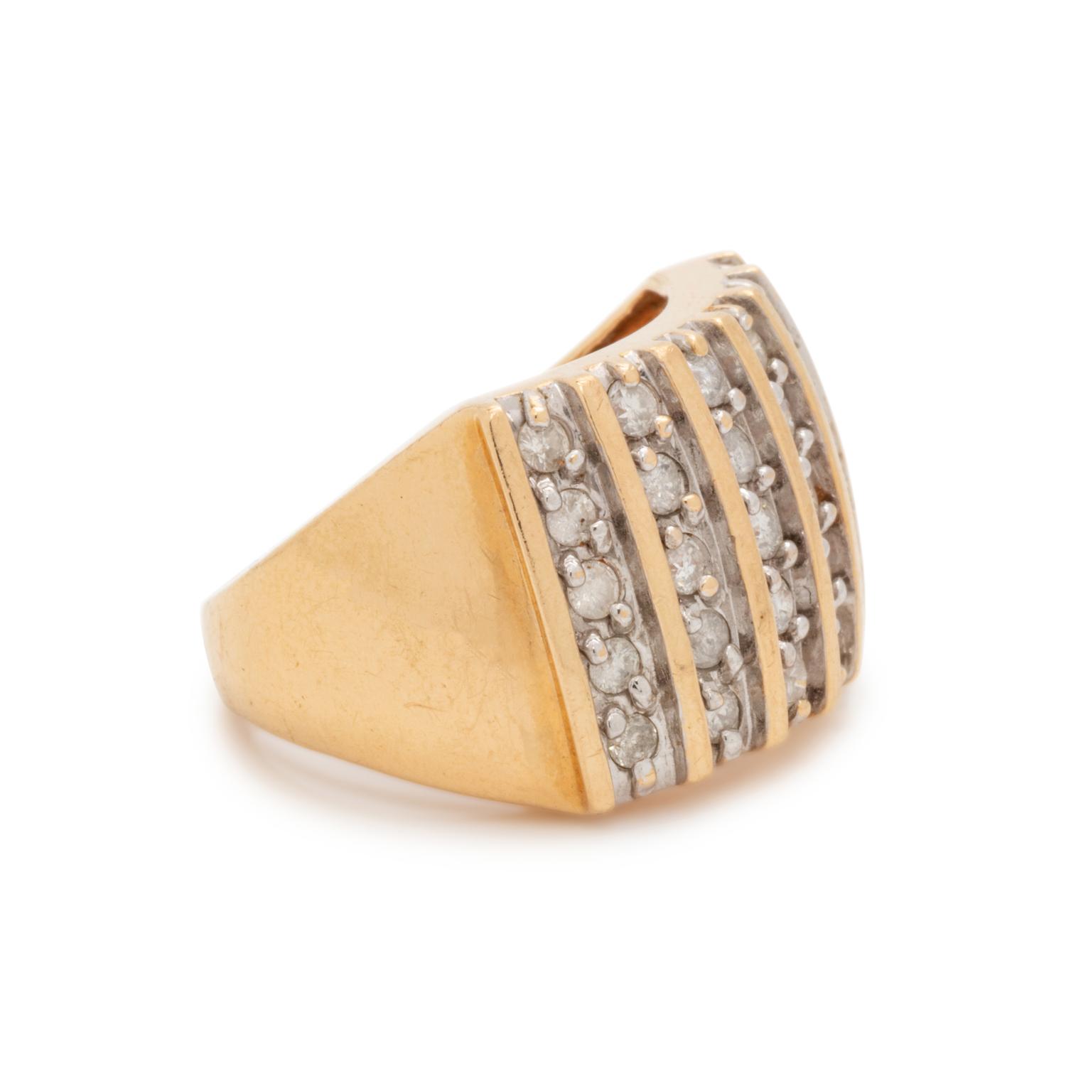 BICOLOR GOLD AND DIAMOND RING