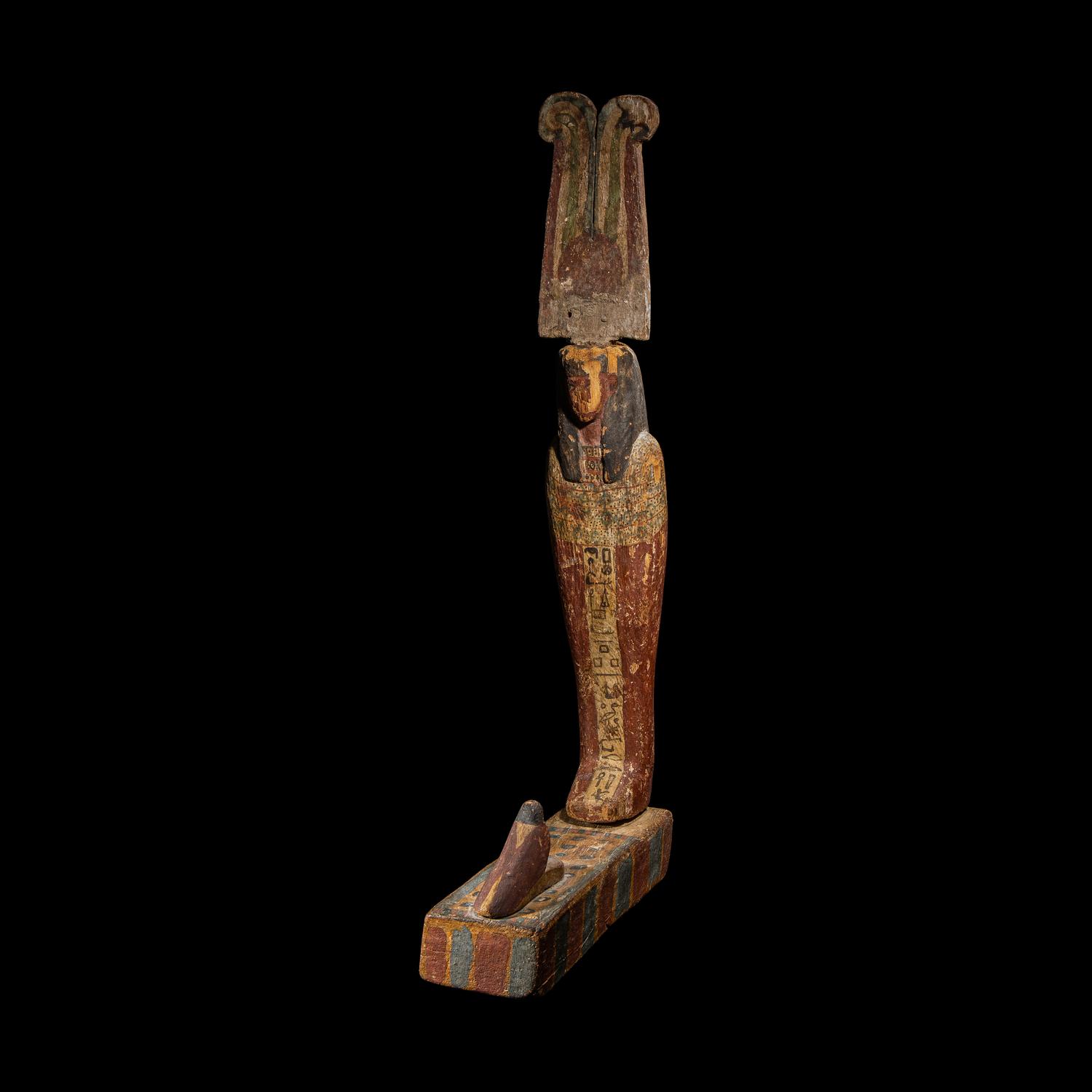 An Egyptian Painted Wood Ptah-Sokar-Osiris