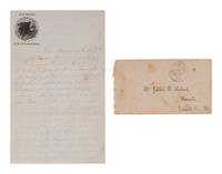 [CIVIL WAR]. Letter from Private Benjamin F. Hulbard, Co. H, Vermont 2nd Infantry, describing the Third Battle of Winchester. "Near Strasburgh," 21 September [1864].