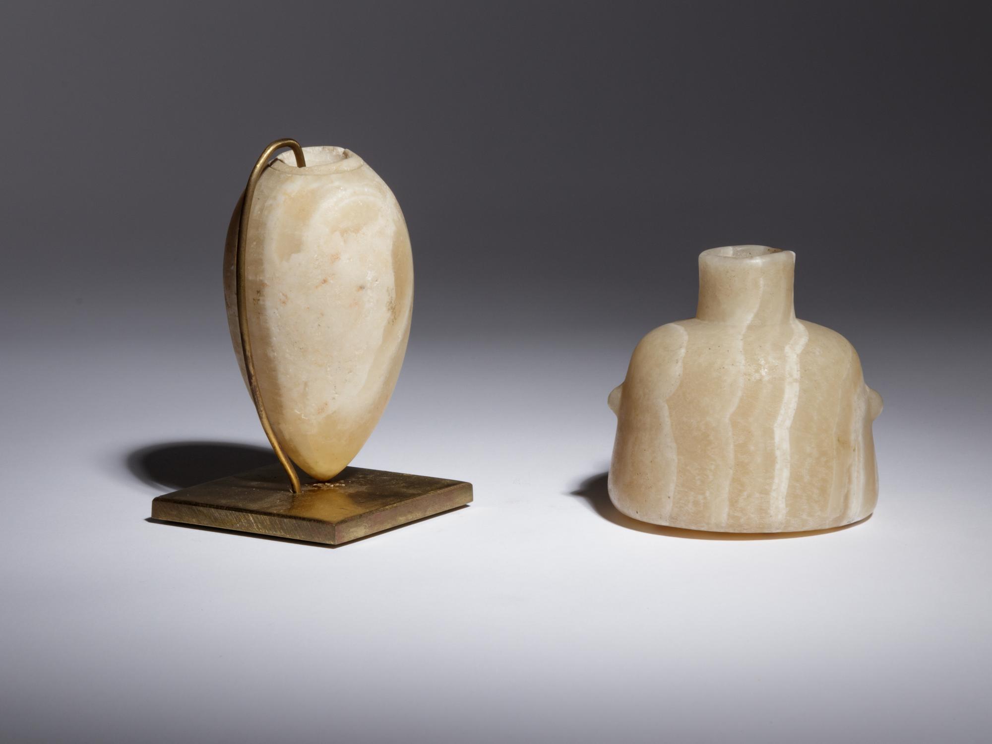 Two Egyptian Alabaster Vessels