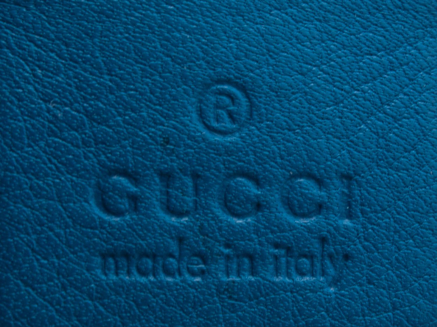 Gucci Blue Leather Tote, 2000s