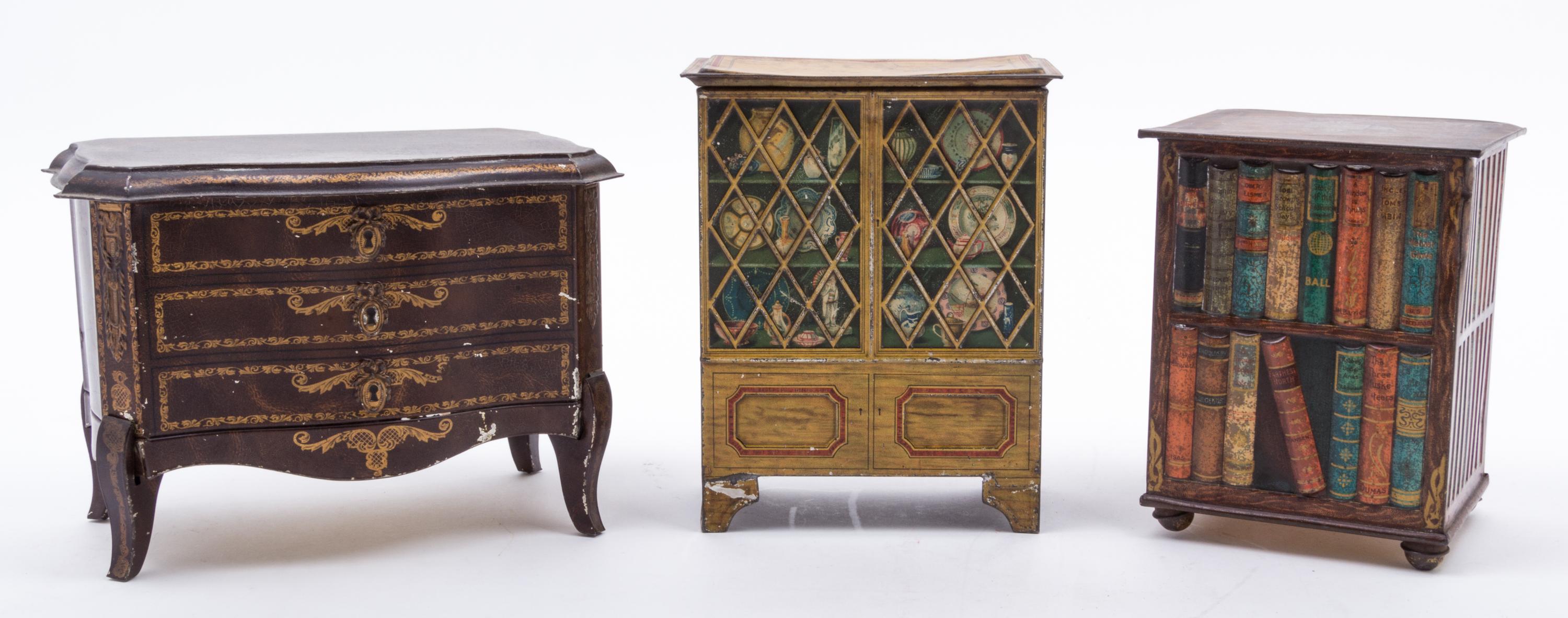 A Group of Three British Biscuit Tins Height of tallest 7 1/4 inches. — VARIOUS MAKERS