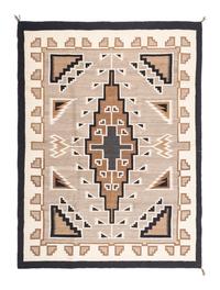 Navajo Two Grey Hills Pattern Weaving / Rug