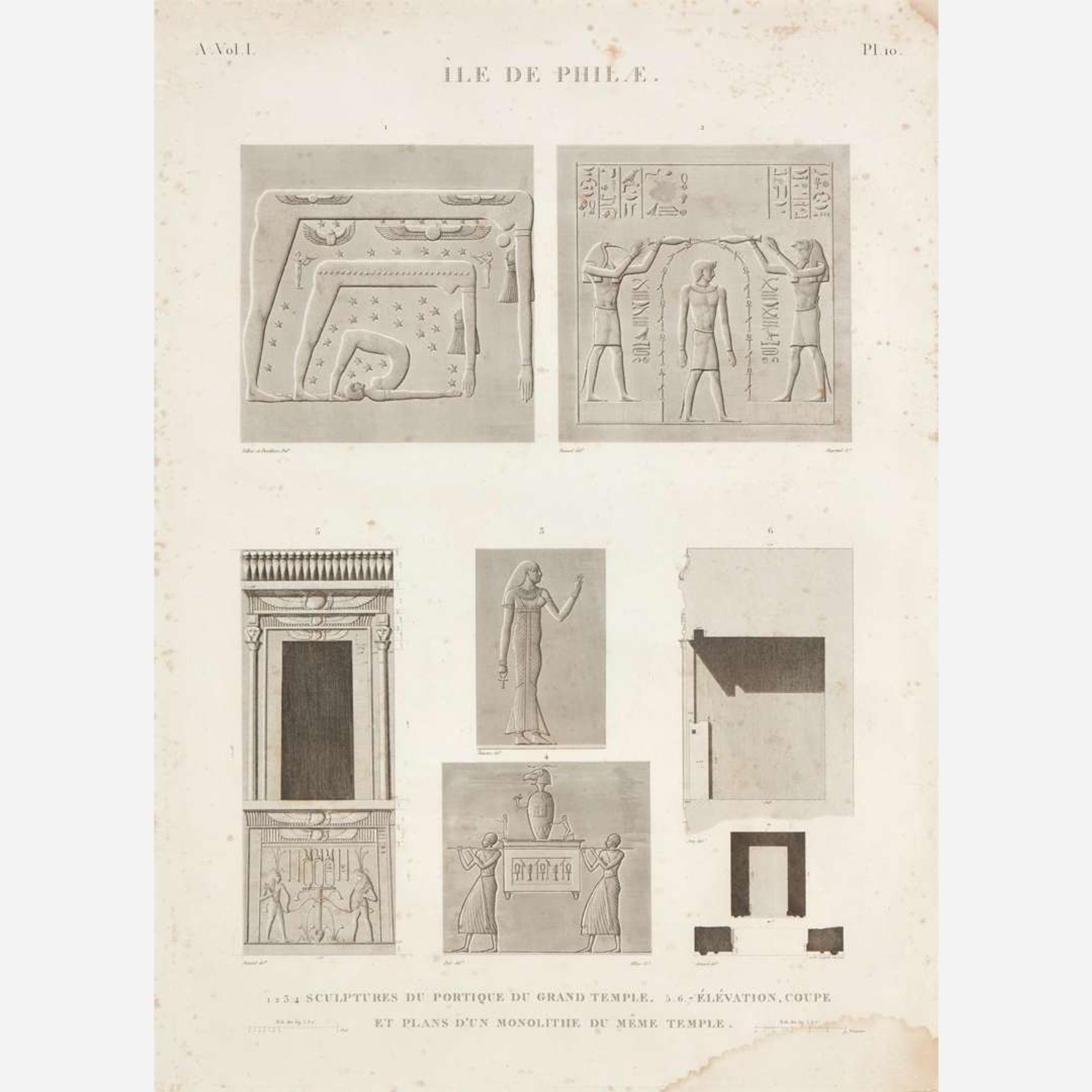 A Suite of Five Engravings from 'Description de l'Égypte'