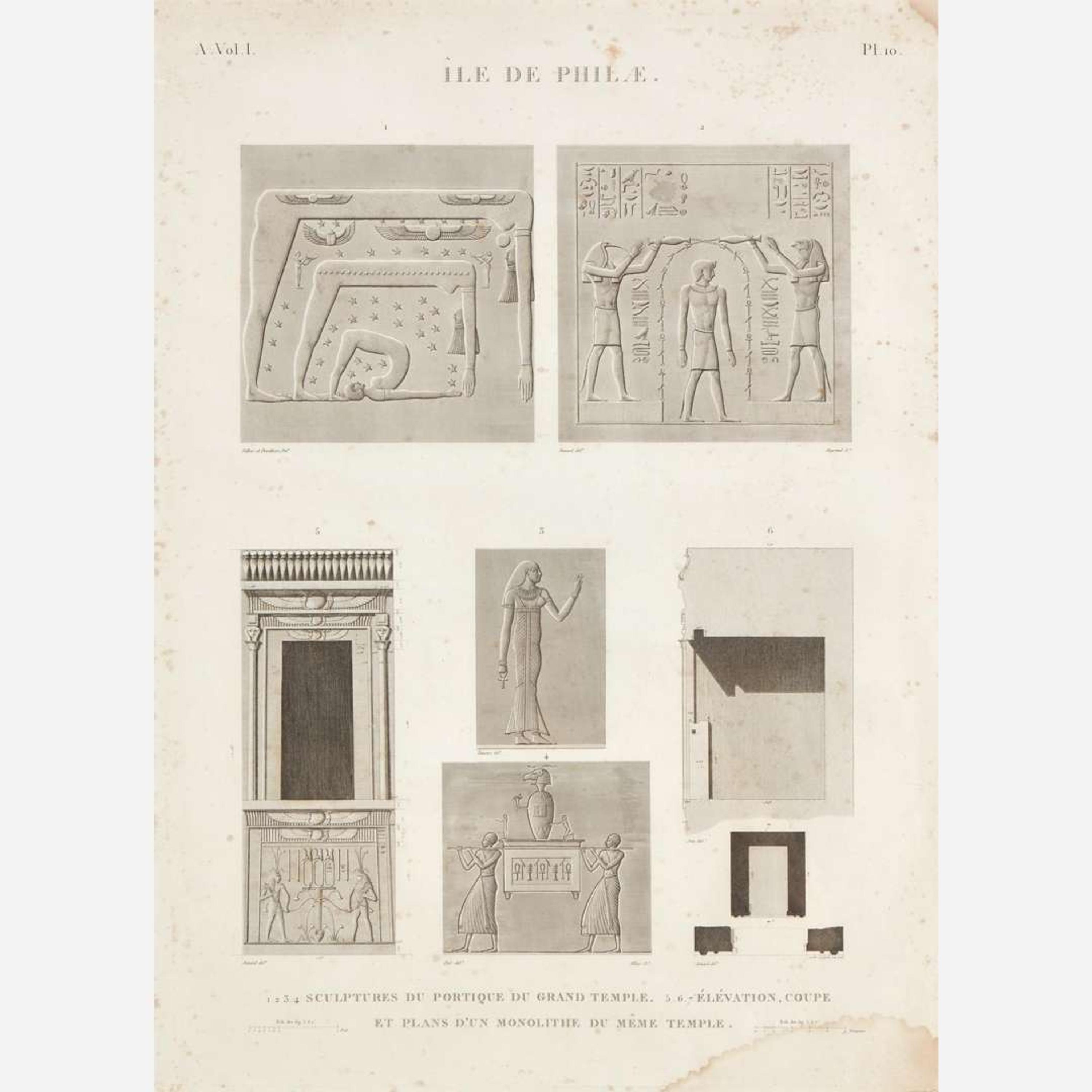 A Suite of Five Engravings from 'Description de l'Égypte'