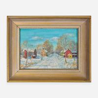 Mildred S. Gehman (American, 1908-2006) Winter Village; together with Winter Farm