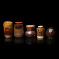 A Group of Five Assorted Japanese Tea Caddies, Chaire, 20th Century