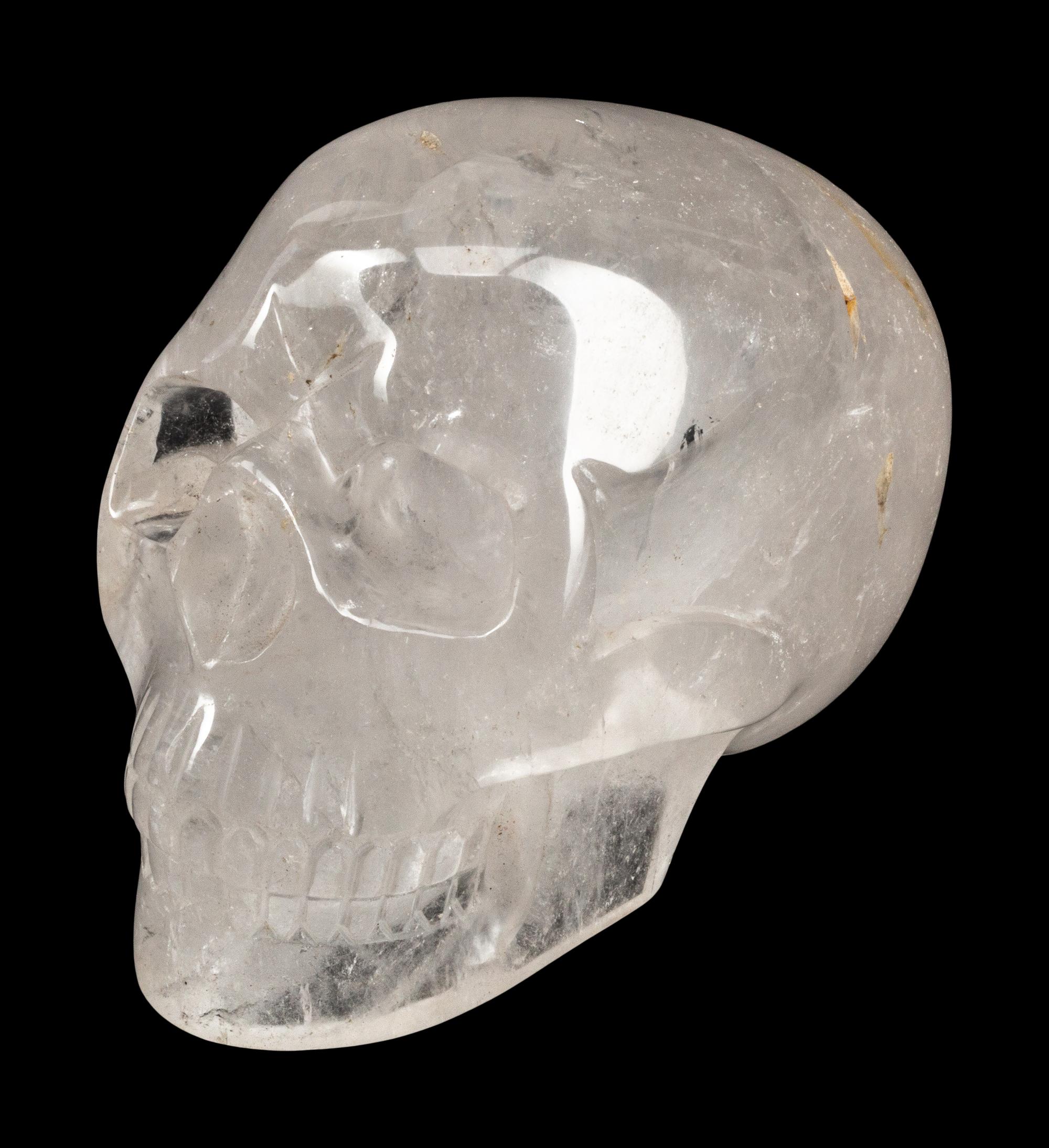 A Large Carved Rock Crystal Model of a Skull