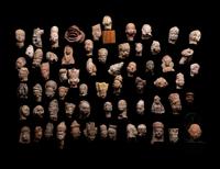 A Group of 65 Gandharan Terracotta Heads