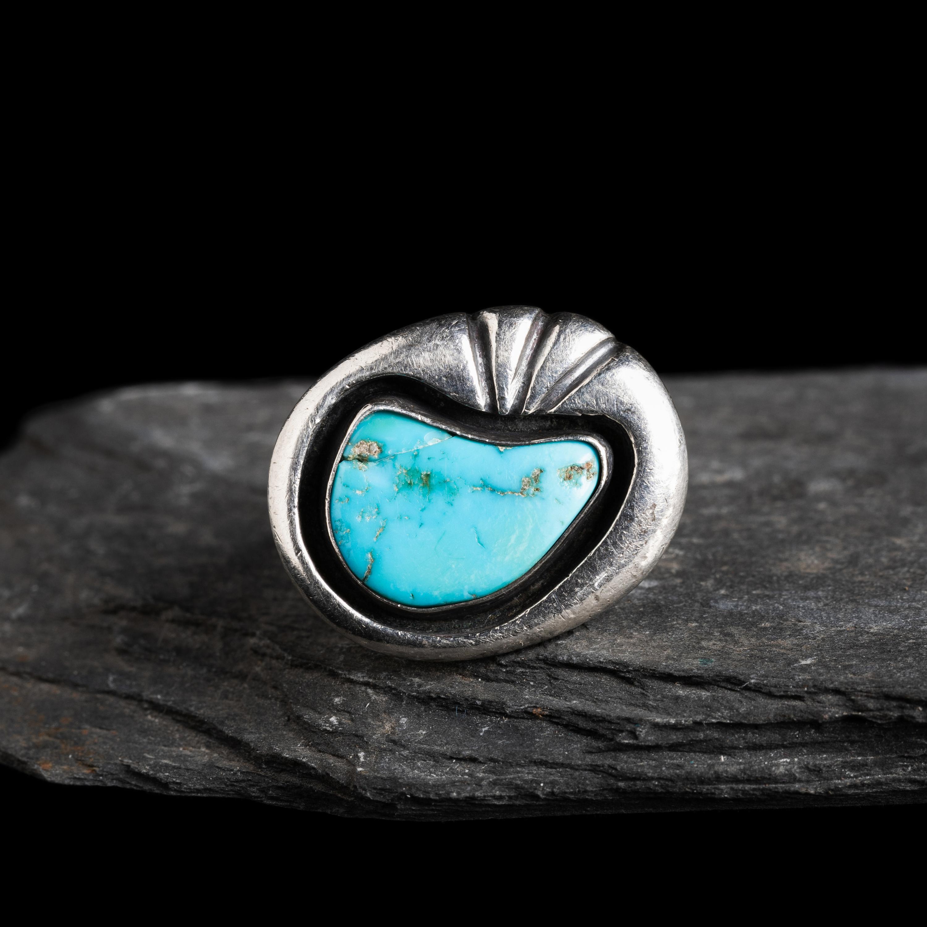 Kenneth Begay (Diné, 1913-1977) — Sterling Silver and Turquoise Ring