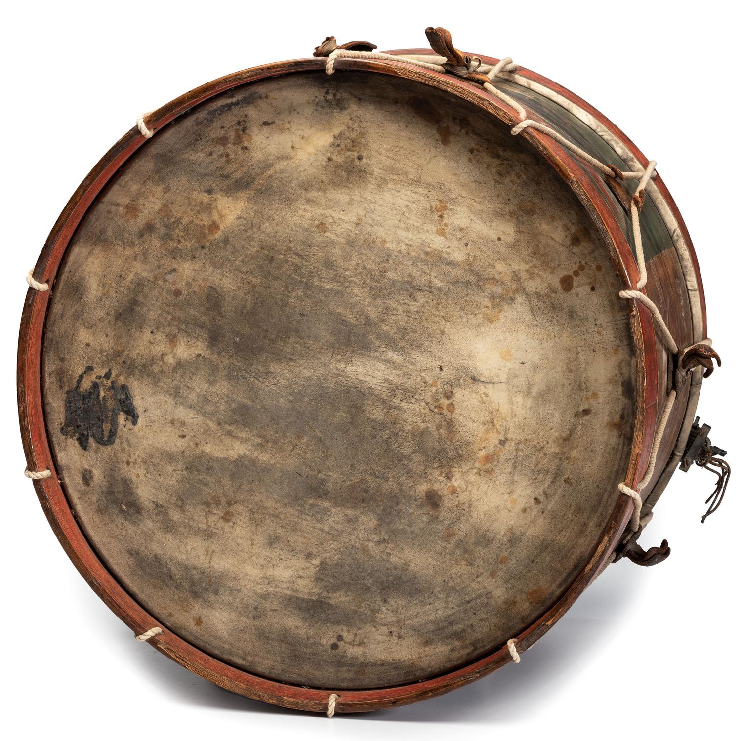Civil War painted regulation eagle drum.