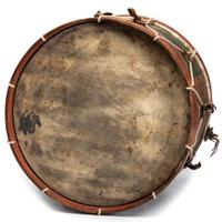 Civil War painted regulation eagle drum.