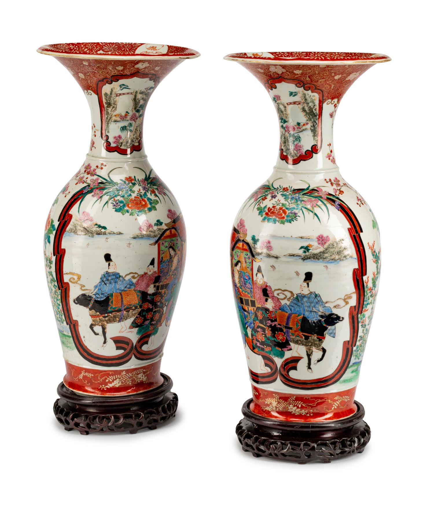 A Pair of Japanese Porcelain Vases