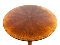 A Regency Style Inlaid Mahogany Tilt-Top Center Table — EARLY 20TH CENTURY